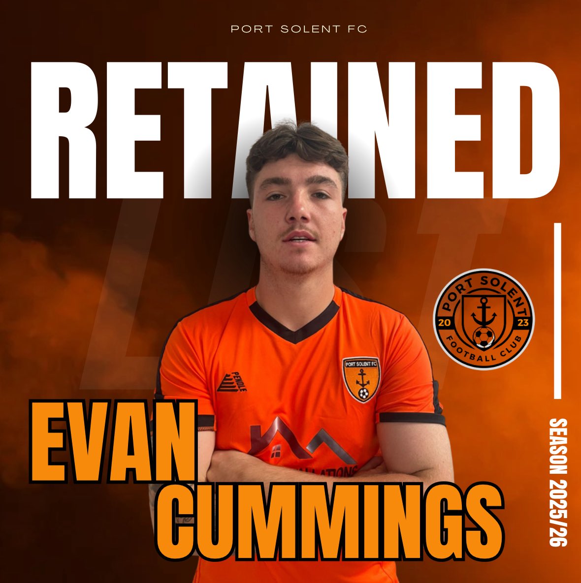 🚨 RETAINED FOR 2025/26! 🚨

We’re delighted to confirm that Evan Cummings has been retained for the upcoming 2025/26 season! 🔥

A commanding presence in the heart of midfield, Evan brings energy, composure, and creativity to the centre of the park.