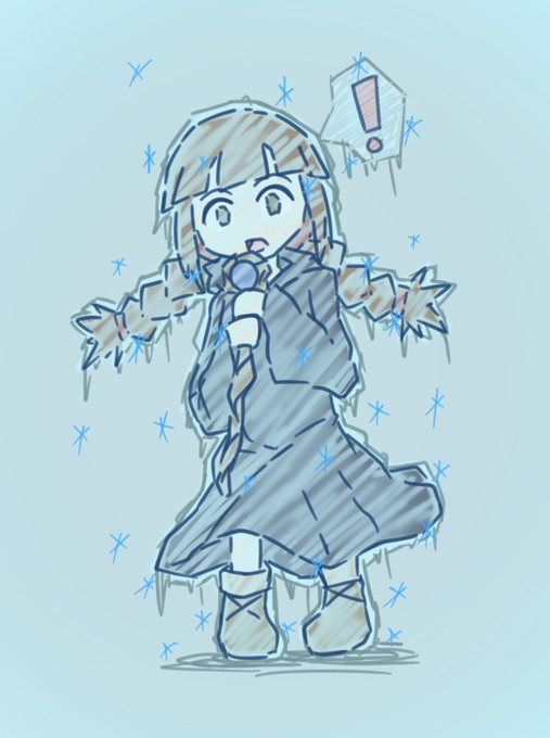 Lv.1魔導士ちゃんが暑そうにしていたので瞬間冷凍魔法で涼しくしてあげました。よかったね 