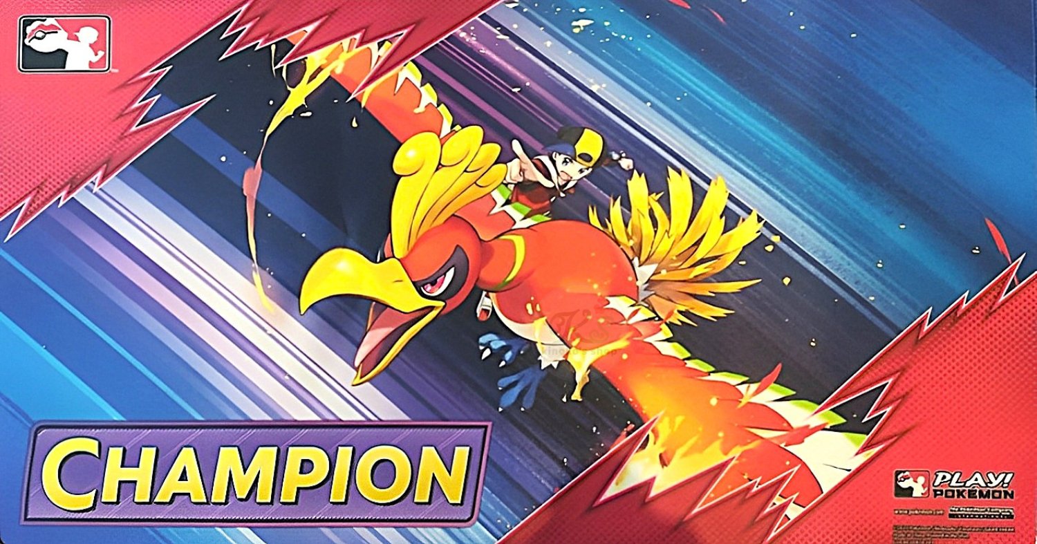 【希少】ポケカ　ホウオウ プレイマット　スリーブ　チャンピオンズリーグ　公認大会 希少】ポケカ ホウオウ プレイマット スリーブ チャンピオンズ