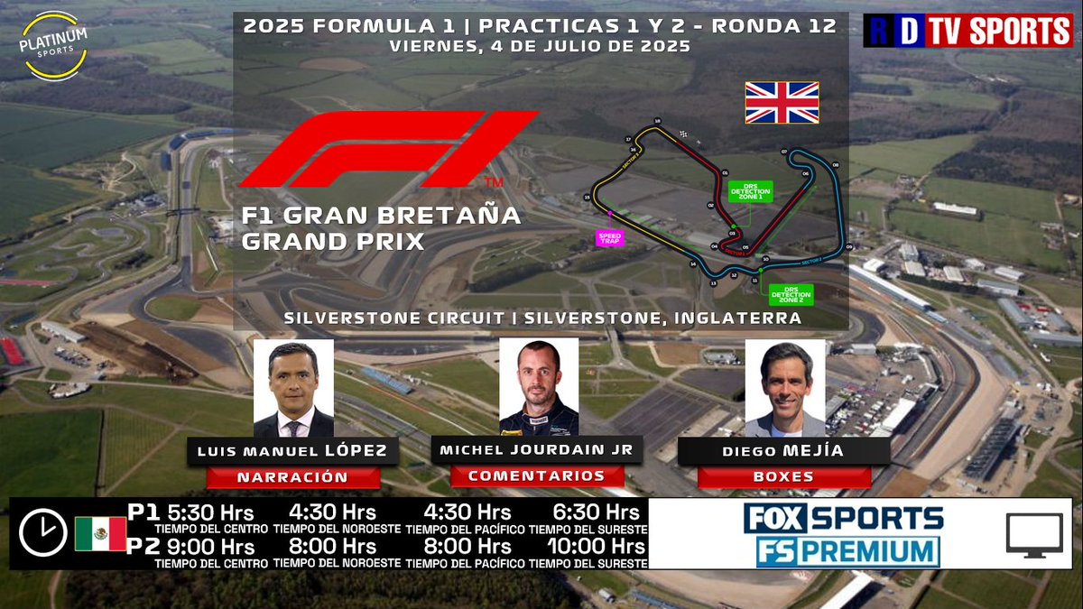 ramonovic09's tweet photo. 🏁🇬🇧 #BritishGP 2025 | #Practicas 1 y 2

📅 Hoy
🏎️ #Practice
🇲🇽⏰ 5:30 Hrs TC, 4:30 Hrs TP
🏎️ #Practice2
🇲🇽⏰ 9:00 Hrs TC, 8:00 Hrs TP
📺@FOXSportsMX, #FSPremiumMX
🎤 @chacho_lml
🎤📝 @MichelJourdain 
🎤🏁@diegofmejia

🤳 #F1xFSMX #SilverstoneGP https://t.co/swL9bBNorE