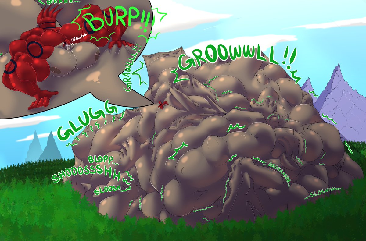 a trade with <a href="/zekrom651/">🇸🇻Omega Blaze(YCH open commissions )🇸🇻</a>

with omega snacking on a lot of big pokemon and it kinda da old trade so the art style will be different ahahah.