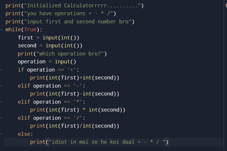 MohammadSo76779's tweet image. Found my first calculator code!!
Code that actually works and solves Real world challenges in itself feels like Accomplishment
#Firstcode #Python #calculator