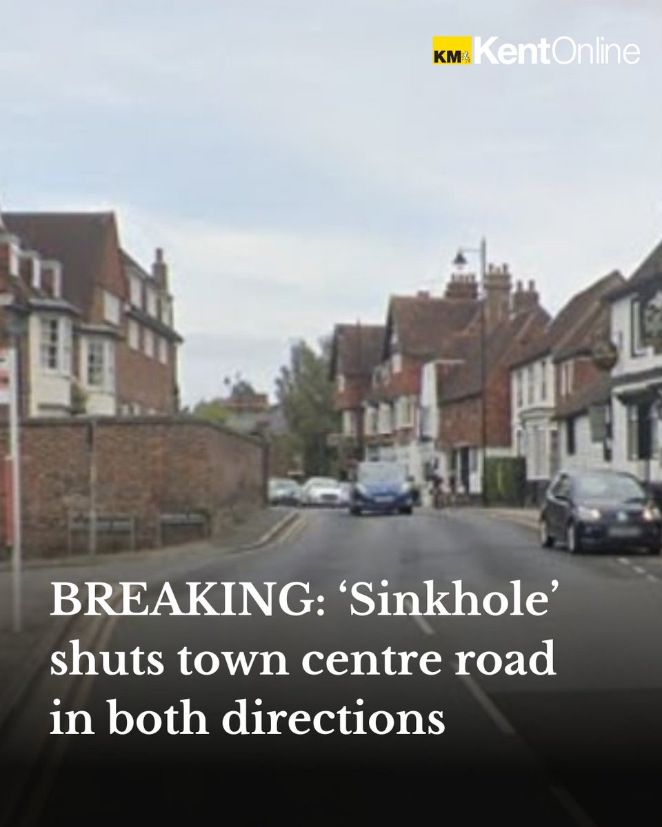 A town centre road is shut in both directions due to a reported sinkhole
Full story: kentonline.co.uk/tonbridge/news…