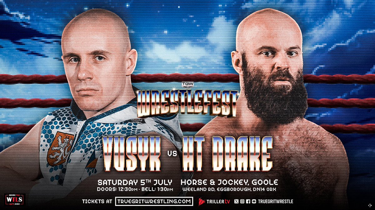 Tomorrow <a href="/TrueGritWrestle/">True Grit Wrestling</a> at Horse &amp; Jockey in Goole 

<a href="/Vusyk_CZ/">Vusyk</a> v <a href="/Drake_Wrestler/">Drake Wrestler HT 🕸</a>