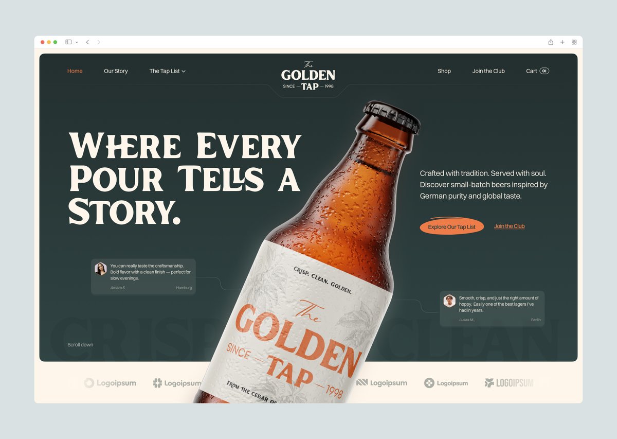 JayBorda's tweet image. Design exploration for Brewery - The Golden Tap
Which version do you liked the most? Let me know your views in the comments.