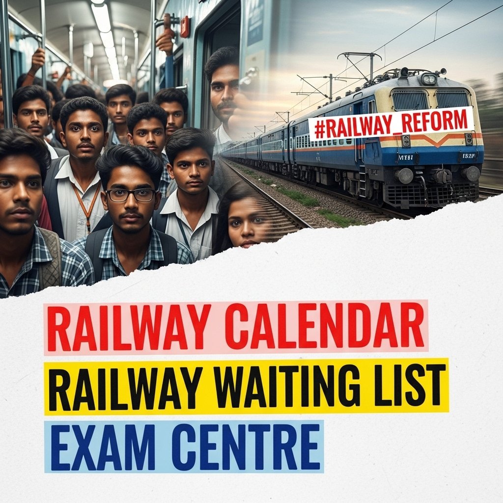 राजेश आज़ाद (@rajesh_azad13) on Twitter photo We need a transparent Railway Exam Calendar!
⏳ Waiting-list info must be cleared!
📍 Nearby exam centres, please!
#Railway_Reform
<a href="/RailMinIndia/">Ministry of Railways</a> <a href="/RailwaySeva/">RailwaySeva</a> <a href="/AshwiniVaishnaw/">Ashwini Vaishnaw</a> We need a transparent Railway Exam Calendar!
⏳ Waiting-list info must be cleared!
📍 Nearby exam centres, please!
#Railway_Reform
<a href="/RailMinIndia/">Ministry of Railways</a> <a href="/RailwaySeva/">RailwaySeva</a> <a href="/AshwiniVaishnaw/">Ashwini Vaishnaw</a>