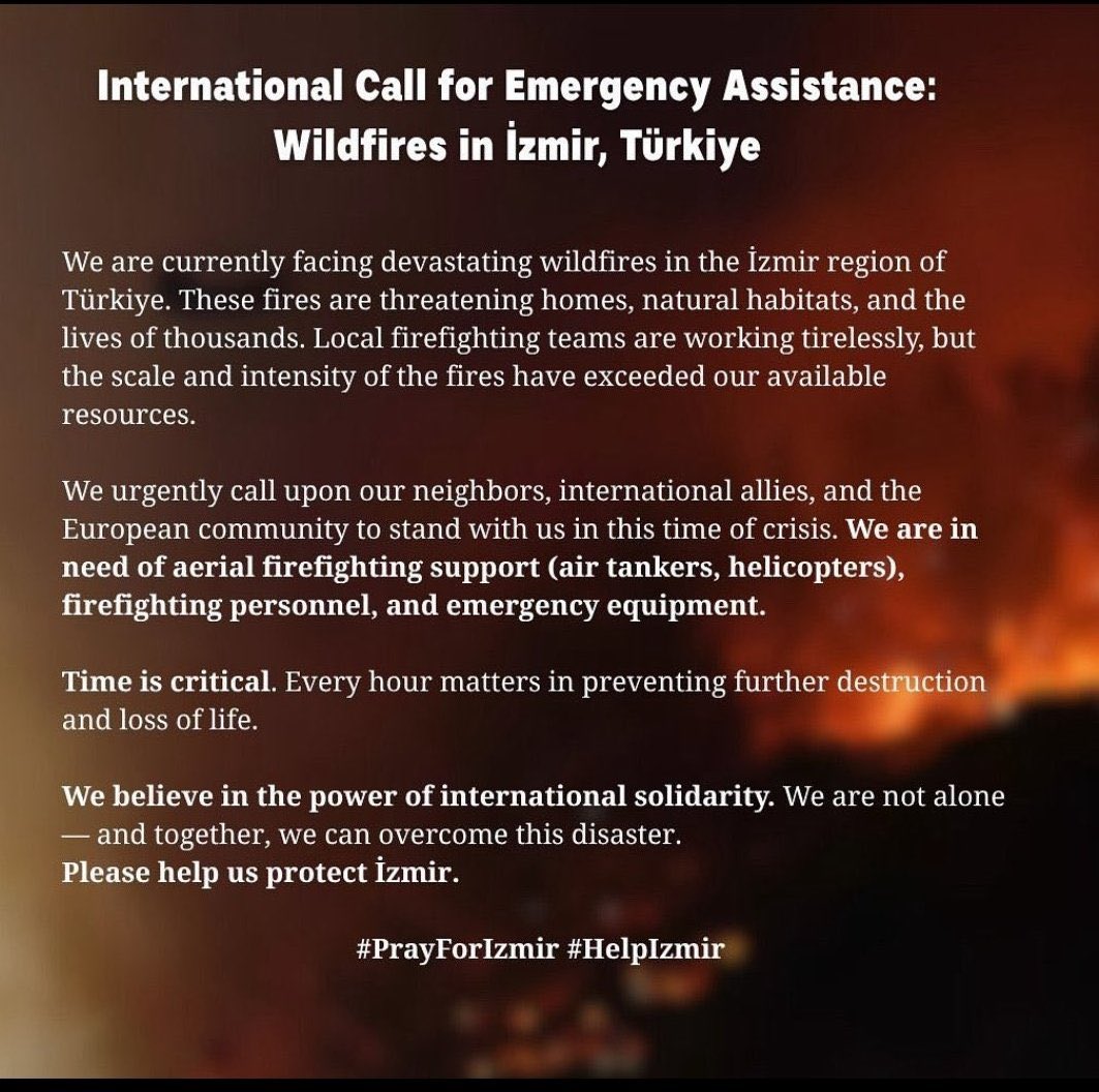 THIS IS AN INTERNATIONAL CALL ❗️

#HelpTurkey
#HelpIzmir
#izmiryanıyor