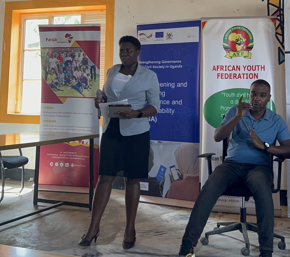 Faraja Africa Foundation (@farajaafricafdn) on Twitter photo <a href="/HawardMuhwezi/">Haward Muhwezi</a> <a href="/AfricanYouthFdn/">African Youth Federation</a> <a href="/GCSP_Uganda/">Governance and Civil Society Programme (GCSP)</a> <a href="/giz_uganda/">GIZ Uganda</a> <a href="/BMZ_Bund/">Bundesentwicklungsministerium</a> <a href="/EUinUG/">EU in Uganda</a> <a href="/NYPUganda/">National Youth Parliament of Uganda</a> <a href="/Parliament_Ug/">Parliament of Uganda</a> <a href="/TushemeririweK/">Tushemerirwe Shadia</a> <a href="/centre4policy/">CEPA</a> <a href="/EU_YSBUg/">EU Youth Sounding Board in Uganda ๐ช๐บ๐บ๐ฌ</a> <a href="/actionaiduganda/">ActionAid International Uganda</a> <a href="/IriseEastAfrica/">Irise Institute East Africa</a> Motion 3: Urging the government to facilitate meaningful youth involvement of young people in the ongoing implementation of the PDM
Mover: Juliet Kihembo #YouthParliamentUg <a href="/HawardMuhwezi/">Haward Muhwezi</a> <a href="/AfricanYouthFdn/">African Youth Federation</a> <a href="/GCSP_Uganda/">Governance and Civil Society Programme (GCSP)</a> <a href="/giz_uganda/">GIZ Uganda</a> <a href="/BMZ_Bund/">Bundesentwicklungsministerium</a> <a href="/EUinUG/">EU in Uganda</a> <a href="/NYPUganda/">National Youth Parliament of Uganda</a> <a href="/Parliament_Ug/">Parliament of Uganda</a> <a href="/TushemeririweK/">Tushemerirwe Shadia</a> <a href="/centre4policy/">CEPA</a> <a href="/EU_YSBUg/">EU Youth Sounding Board in Uganda ๐ช๐บ๐บ๐ฌ</a> <a href="/actionaiduganda/">ActionAid International Uganda</a> <a href="/IriseEastAfrica/">Irise Institute East Africa</a> Motion 3: Urging the government to facilitate meaningful youth involvement of young people in the ongoing implementation of the PDM
Mover: Juliet Kihembo #YouthParliamentUg