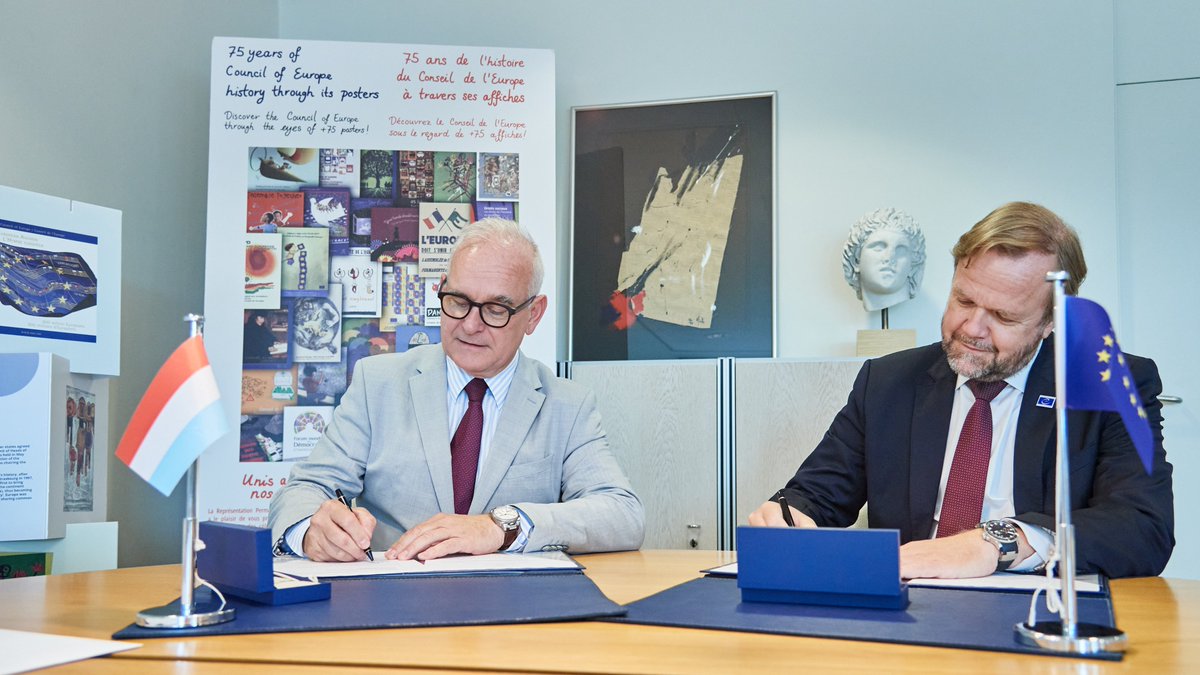 DSGBjornBerge's tweet image. Thank you, Luxembourg 🇱🇺and Amb. Patrick Engelberg @LUatCoE, for your generous voluntary financial contribution towards @coe action plans in #Ukraine, #Moldova, and cooperation activities in Kosovo,* the prevention of violence against women and the @ECHR_CEDH’s special account.