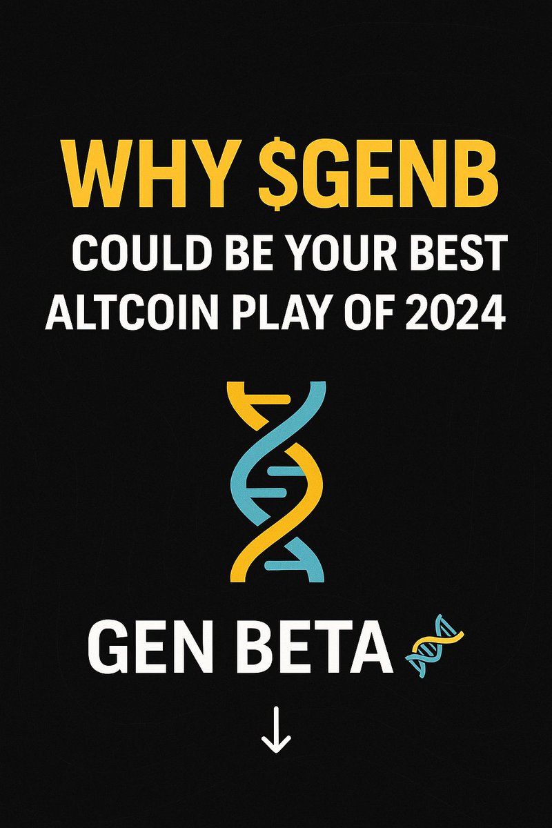 Most altcoins launch, pump, and disappear.
But every once in a while… something real shows up.
$GENB isn’t hype — it’s a signal.
Here’s why this underdog might be your best play of 2024: 🧬👇
🧵