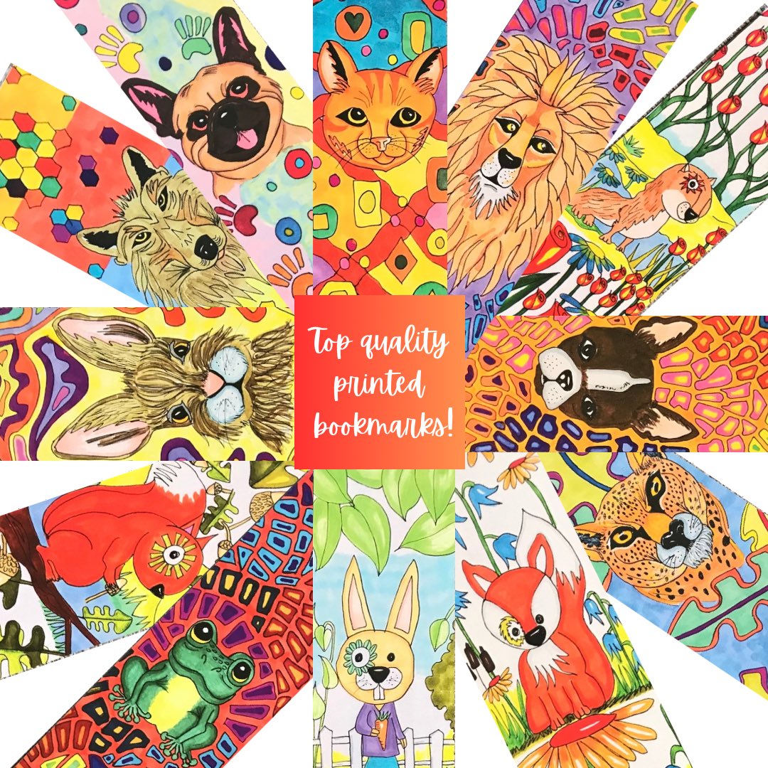 ACanvasaDay's tweet image. The ideal gift for your avid reader, to say thank you, or just because...
Printed on high gloss 400 gsm card.
£1.50 each
Any 4 for £5
All 12 for £12, inc limited edition, double sided, fox* only available in full set.

DM me with your choices &amp;amp; I'll list them for you!
#bookmarks