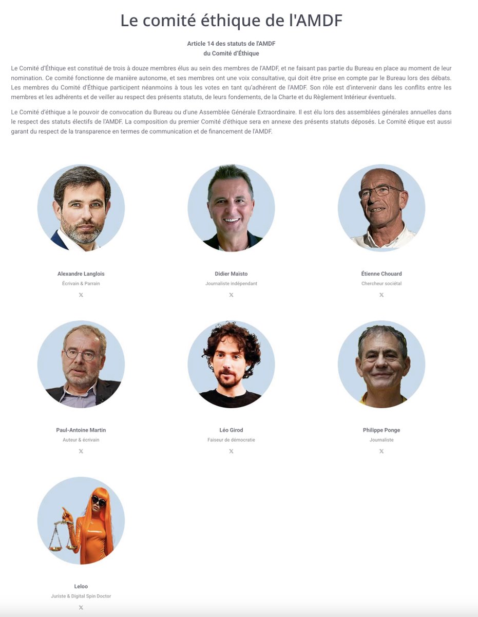 AMDF Association des Mairies Démocrates de France (@amdf2026) on Twitter photo Nous sommes heureux de vous informer de la venue de Lelloo <a href="/Loo_Atreides/">LeeLoo</a> au sein du Comité Éthique, de Paul Cébille <a href="/Ellibec/">Paul Cébille</a> et de Renaud Alquier <a href="/RRalquier/">Renaud Alquier</a> en tant que Consultants extérieurs !
amdfrance.org
<a href="/AlexLanglois_/">Alexandre Langlois</a> <a href="/DidierMaisto/">Didier Maïsto</a> <a href="/Etienne_Chouard/">Étienne Chouard</a> <a href="/PAMartin111/">Paul-Antoine Martin ✍🏻📖 🚜</a> Nous sommes heureux de vous informer de la venue de Lelloo <a href="/Loo_Atreides/">LeeLoo</a> au sein du Comité Éthique, de Paul Cébille <a href="/Ellibec/">Paul Cébille</a> et de Renaud Alquier <a href="/RRalquier/">Renaud Alquier</a> en tant que Consultants extérieurs !
amdfrance.org
<a href="/AlexLanglois_/">Alexandre Langlois</a> <a href="/DidierMaisto/">Didier Maïsto</a> <a href="/Etienne_Chouard/">Étienne Chouard</a> <a href="/PAMartin111/">Paul-Antoine Martin ✍🏻📖 🚜</a>