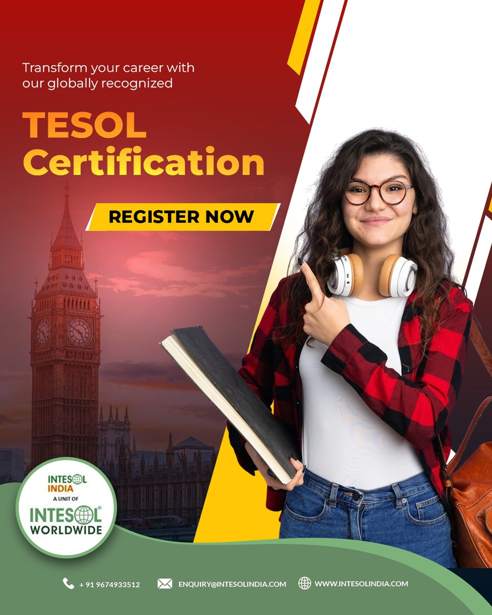 Step into the global teaching market with confidence! INTESOL offers a flexible and affordable TESOL certification that opens doors to teaching opportunities around the world. 

🌐 intesolindia.com
.
.
#teachenglish #tesoltraining #certifiedteacher #educationpath