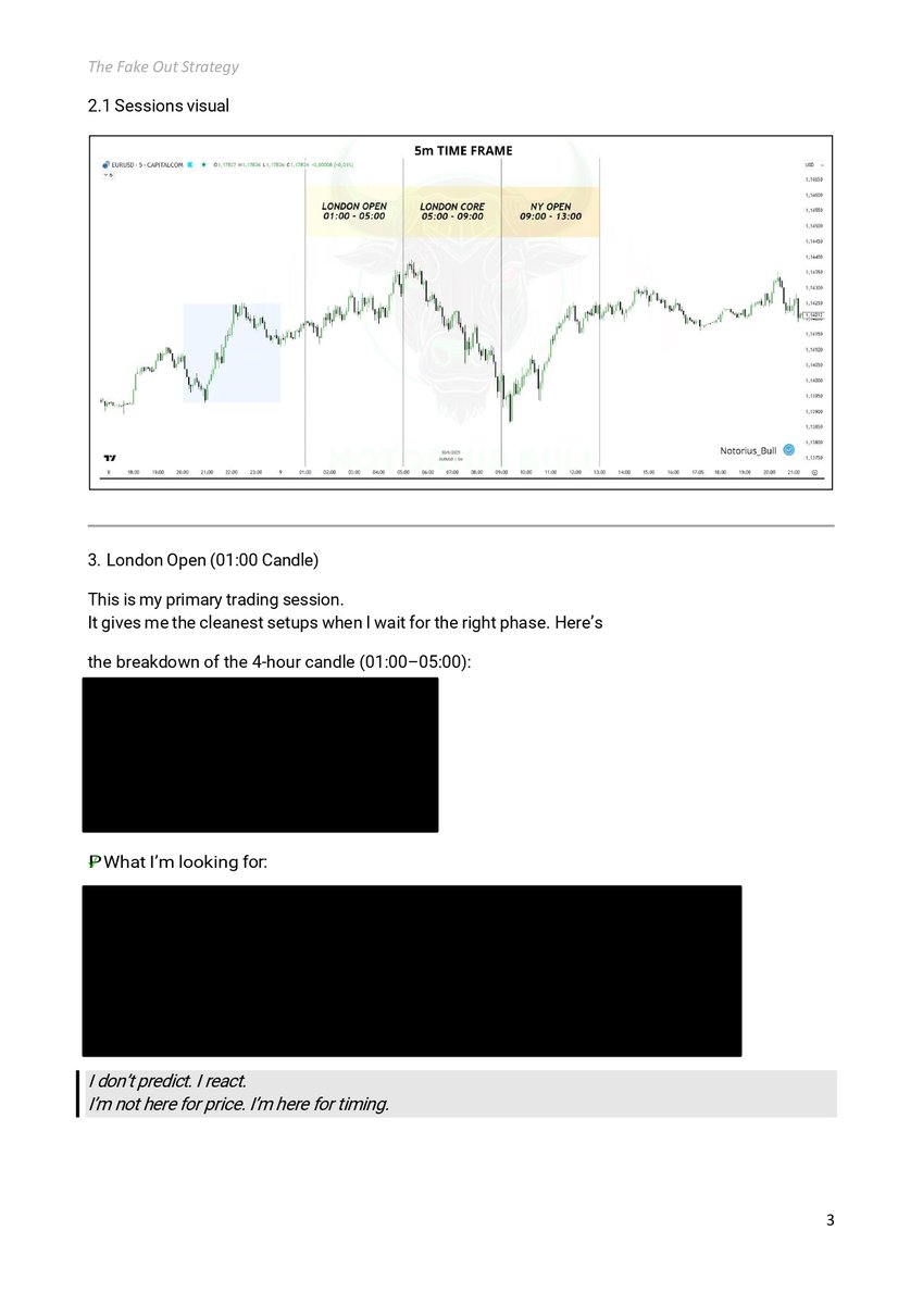 Notorius_Bull's tweet image. Most strategies are overcomplicated.

This one? 12 pages of pure alpha.

Built for traders who wait, strike, and disappear.

I call it: The Fake Out Strategy

Want the full PDF?

Comment PDF and I’ll send it.
Preview below 👇

#trading #forex #fakeout #Liquidity