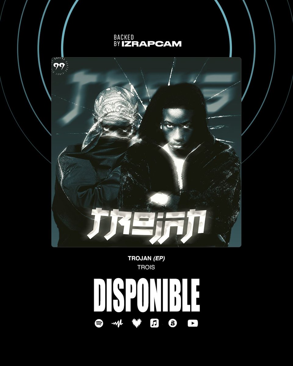 TROJAN NOUVEL EP DISPONIBLE SUR TOUTES LES PLATEFORMES DIGITALES

SPOTIFY 
🔗open.spotify.com/album/6TtszYOl…
APPLE MUSIC 
🔗music.apple.com/cm/album/troja…
AUDIOMACK 
🔗audiomack.com/trois-officiel…
Lien complet 
🔗onerpm.link/trojan-trois

#rapcamer #troisofficiel #TrojanEP #Backedbyizrapcam