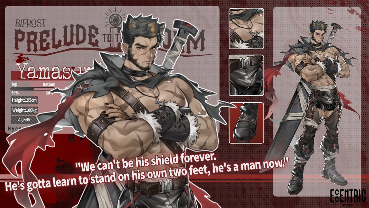 Introducing one of the eight main POV characters: Yamasumi (Yama)

Leader of another Halve resistance group beneath District 3, Yamasumi is arguably the single most respected Halve, yet something troubles him deeply...

🗣️Who shall voice him? 1 more day till KS launches! #bptts