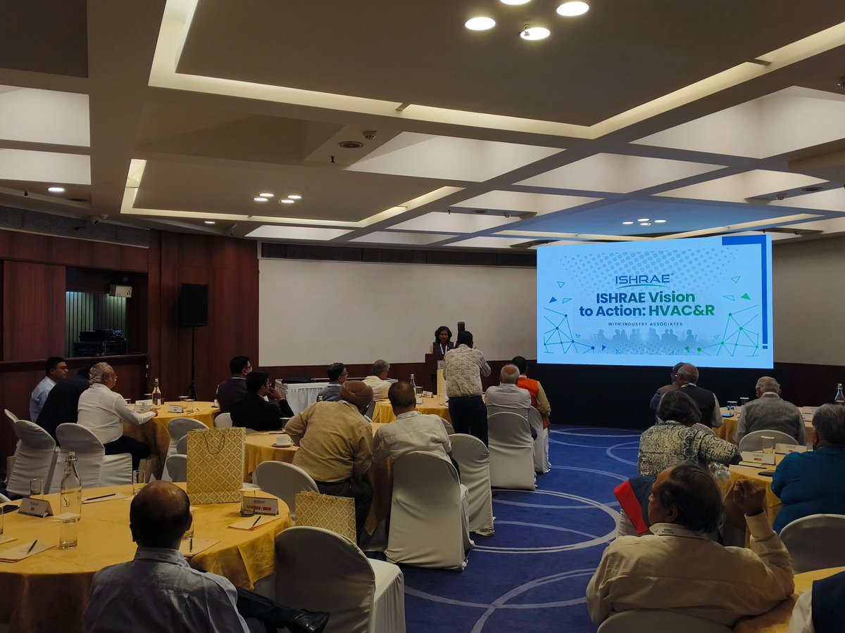 Live from ISHRAE’s Vision to Action: HVAC&amp;R with Associate Societies at India Habitat Centre, New Delhi!

Stay tuned for more glimpses as we drive actionable change for a sustainable tomorrow. 🌍❄️

#ISHRAE #HVACR #VisionToAction #LiveEvent #SustainableCooling
