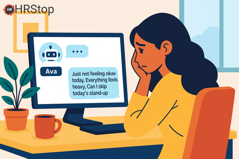 hrstop's tweet image. *#FridayMusing #HRStop #RashmiAgarwal*

🤖 *A Pause That Felt Human*

At AetherTech, everything was automated. Emails. Meetings. Reminders. Even mood trackers. And Ava, the company’s chatbot, never missed a beat.

🖥️ Until one day, it did. Meher, feeling unusually low, didn’t
