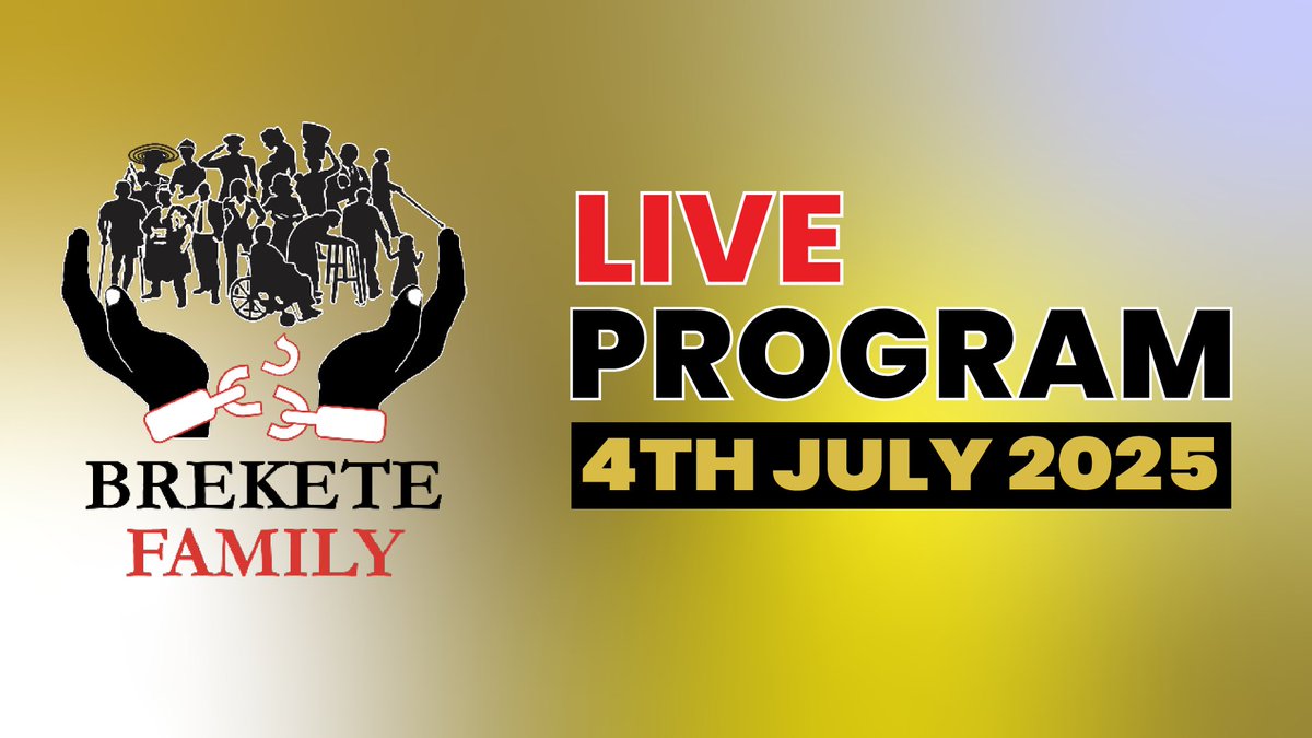🎤BREKETE FAMILY LIVE PROGRAM 4TH JULY 2025🎤

Join us as we continue to make a difference in the lives of the helpless. Tune in for inspiring stories and real solutions.

📺 Watch Here youtube.com/watch?v=wxLCXT…