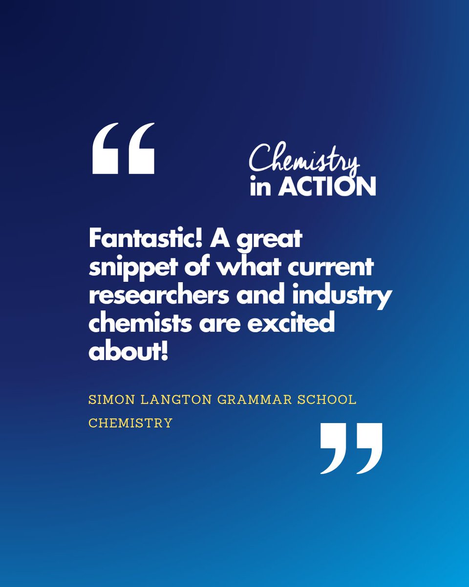 #FeedbackFriday 💬
Our A-Level Chemistry in Action days are the perfect way to connect classroom concepts with real-world chemistry!

#ChemistryInAction #ALevelChemistry #TeacherVoices