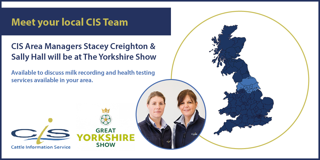 Visit the CIS trade stand at the Great Yorkshire Show next week - Tuesday 8th to Friday 11th July.

📌 Find us in the Holstein Pavilion located in the Lower Stock Avenue in-between cattle lines O and P