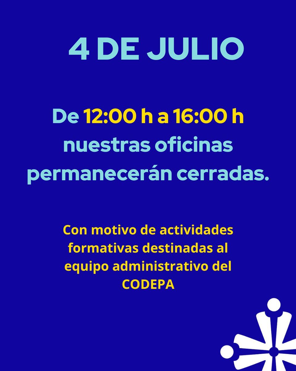 Hoy nuestras oficinas permanecerán cerradas entre las 12 y las 16 horas.