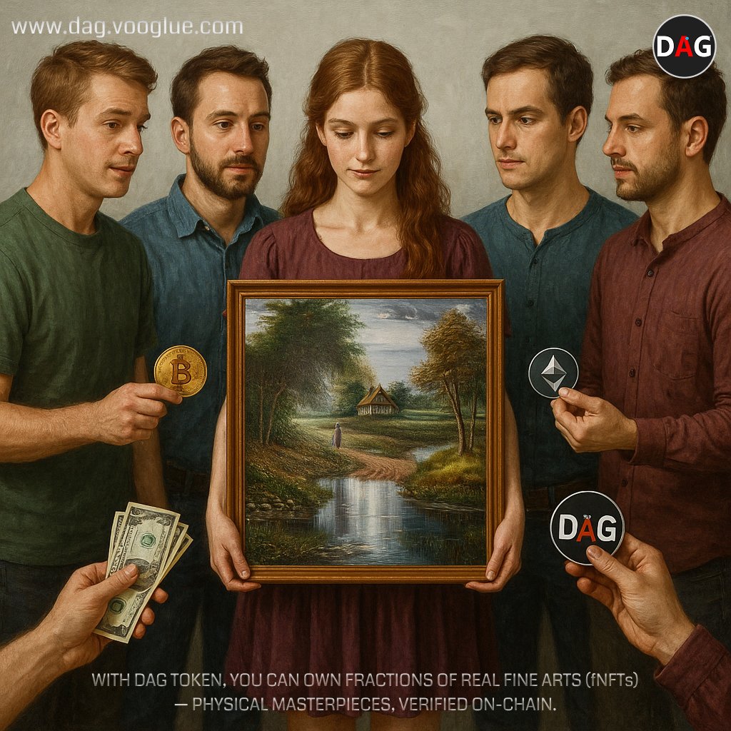 At last, art that doesn't go to zero!

With DAG Token, you can buy fractional NFTs (fNFTs) of real-world fine art / physical artworks — secured by smart contracts, verified provenance &amp; backed by a global artist ecosystem.

🪙Buy here:
dag.vooglue.com/dashboard