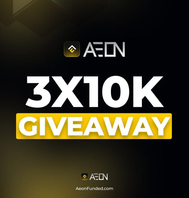 traderpercy's tweet photo. Get a free $10k AEON Challenge
🎁3x $10,000 challenge accounts🎁

To enter: 
🪙 Follow : @traderpercy , @AeonFunded , @aeonsimone 

🪙 Like and Repost
🪙 Tag 3 friends (not influencers)
🪙 Join Discord : https://t.co/Ve4ZOdOfAP
🪙 Also follow : @Dsnowfx , @iamjuddah , @TraderKaizen0 , @pipsnchips9 , @Aizen7_ 

Winners on Sunday ⏳