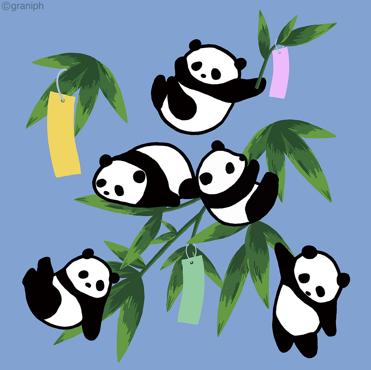 きょうは七夕、パンダたちもおねがいごと🎋
ねがいはひとつ、「ころころしてたい」🐼✨

#ローリングパンダズ #七夕