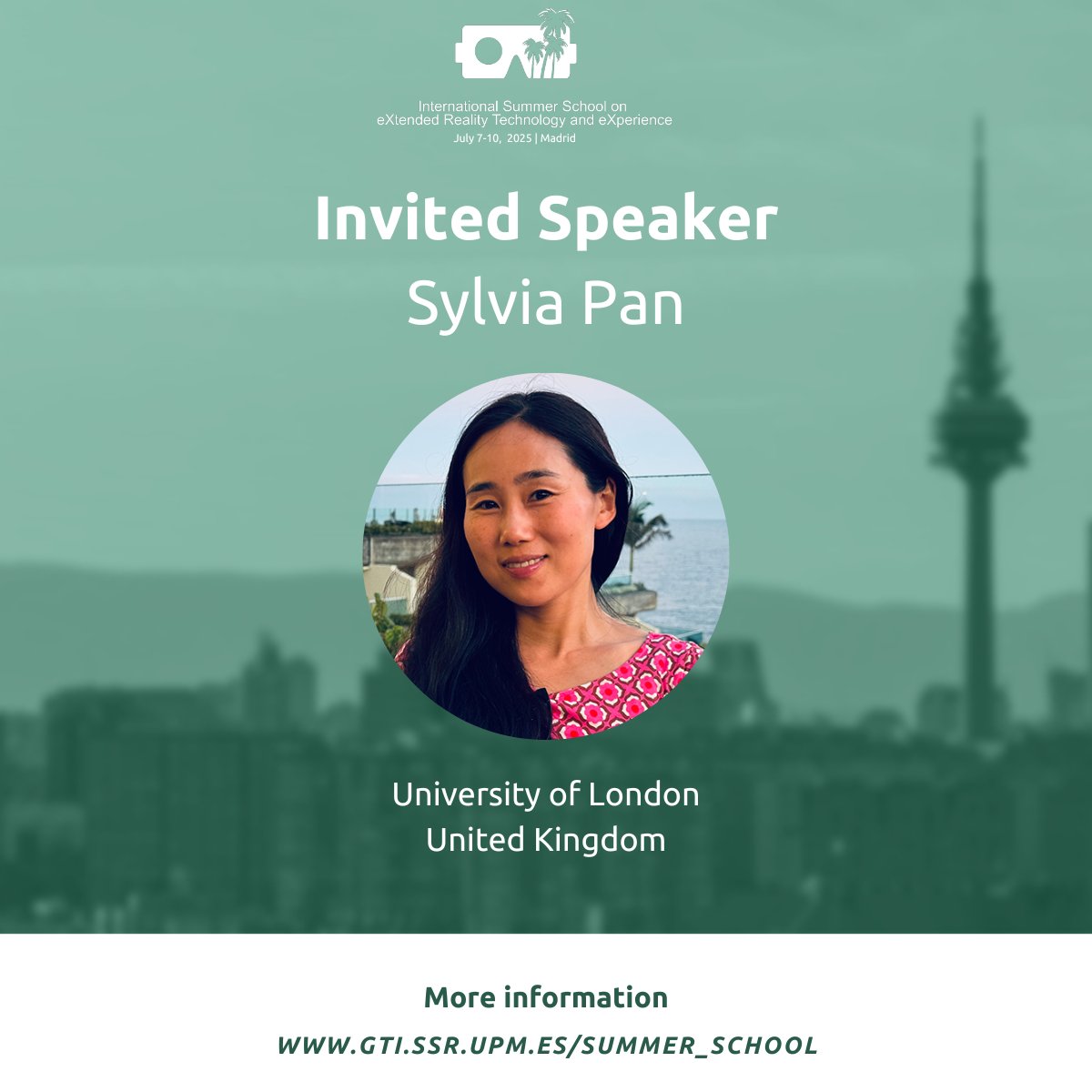 Summer School XRTX 2024 (@summerschool_xr) on Twitter photo 🚨The 3rd #EURASIP Int. Summer School on #XR Tech & eXperience kicks off this Monday! We’re excited to welcome Prof. Sylvia Pan, expert in VR for social interaction, medical training & anxiety therapy.
 gti.ssr.upm.es/summer_school/…
#VR #HCI #Neurotech <a href="/eurasip/">EURASIP</a> <a href="/nokia/">Nokia</a> 🚨The 3rd #EURASIP Int. Summer School on #XR Tech & eXperience kicks off this Monday! We’re excited to welcome Prof. Sylvia Pan, expert in VR for social interaction, medical training & anxiety therapy.
 gti.ssr.upm.es/summer_school/…
#VR #HCI #Neurotech <a href="/eurasip/">EURASIP</a> <a href="/nokia/">Nokia</a>
