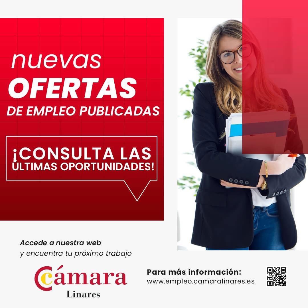 NUEVAS OFERTAS DE EMPLEO!!! .

Consulta las nuevas ofertas publicadas 👇🏽

empleo.camaralinares.es

#empleo #ofertasempleo #BolsaDeEmpleo #trabajo