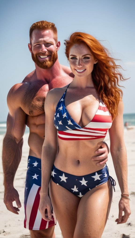 "A Happy 4th of July from Cimar and I to all y'all! Now go have fun celebrating and stay safe out there! Had a wonderful day on vacation today, a few matches, lots of sun, and time with Cim. And on the 4th Cim's promised a whole lot of fun for my birthday! Can't wait!"