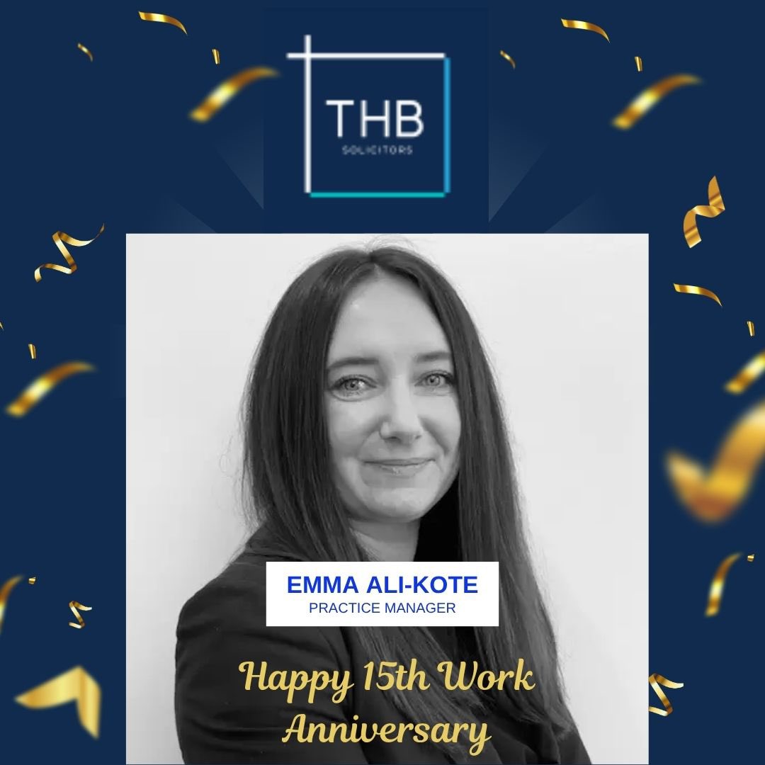 Today marks 15 years for Emma Ali-Kote at THB.

Our Practice Manager, Emma oversees all five offices &amp; is key to our Professional Misconduct &amp; Marketing Departments, her dedication is invaluable.

Congratulations, Emma. thblegal.com/our-people/emm… #legaladvice #legalservices