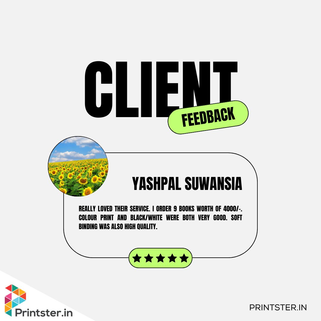 💬 Real Words from Real Customers 💖
#CustomerLove #PrintsterFeedback #PrintingService #HappyCustomers #PrintWithUs #IndiaBusiness #TrustworthyService #AffordablePrinting #DigitalPrinting #CustomerReview #Testimonials #SmallBusinessIndia #QualityPrinting #Print #MadeInIndia