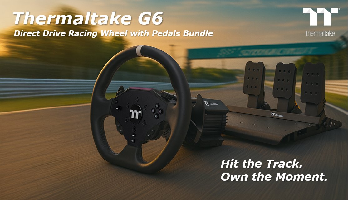 ThermaltakeInc's tweet photo. The Thermaltake G6 bundle delivers unmatched immersion, control, and durability, empowering every driver to push their limits and enjoy a true-to-life racing experience.

#Thermaltake #SimRacing #G6 #RacingWheel #PedalsBundle #ImmersiveGaming #GameChanger #SetupGoals https://t.co/DYJrRq6t1V