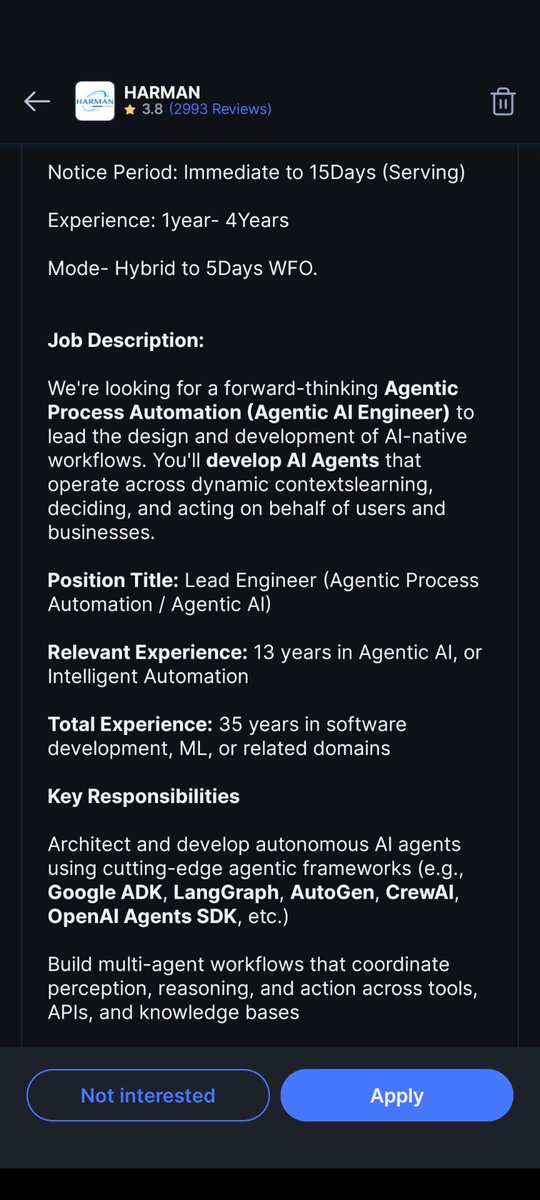 thenomadevel's tweet image. Looking for 13 years of experience in Agentic AI
GG @Harman @JBLaudio
