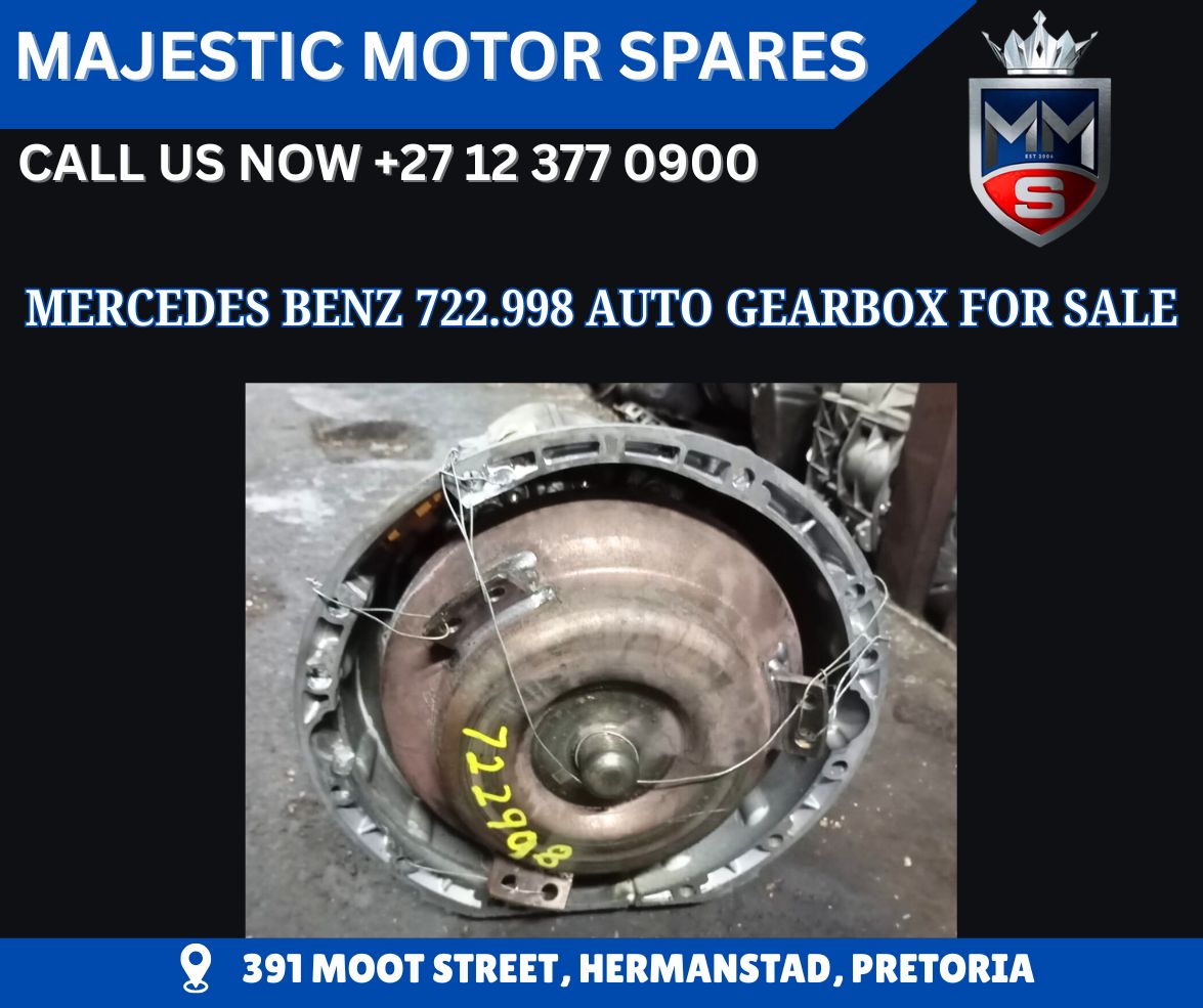 SpareMotor's tweet image. Mercedes Benz 722.998 Automatic gearbox for Sale - Used
#MercedesGearbox #UsedMercedesParts #AutomaticGearbox #MercedesTransmission #MercedesBenzParts #GearboxForSale
 majesticmotorspares.co.za