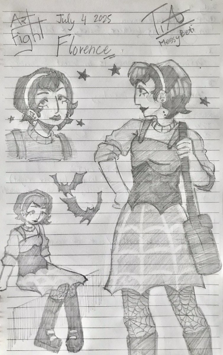 VeryBerryTired's tweet image. #artfightattack for weird_hunter153
They are new to #artfight so go check out their profile, they got pretty unique characters, Florence here is my favorite so far.
#artfight2025 #teamfossils #art #sketch #vampire