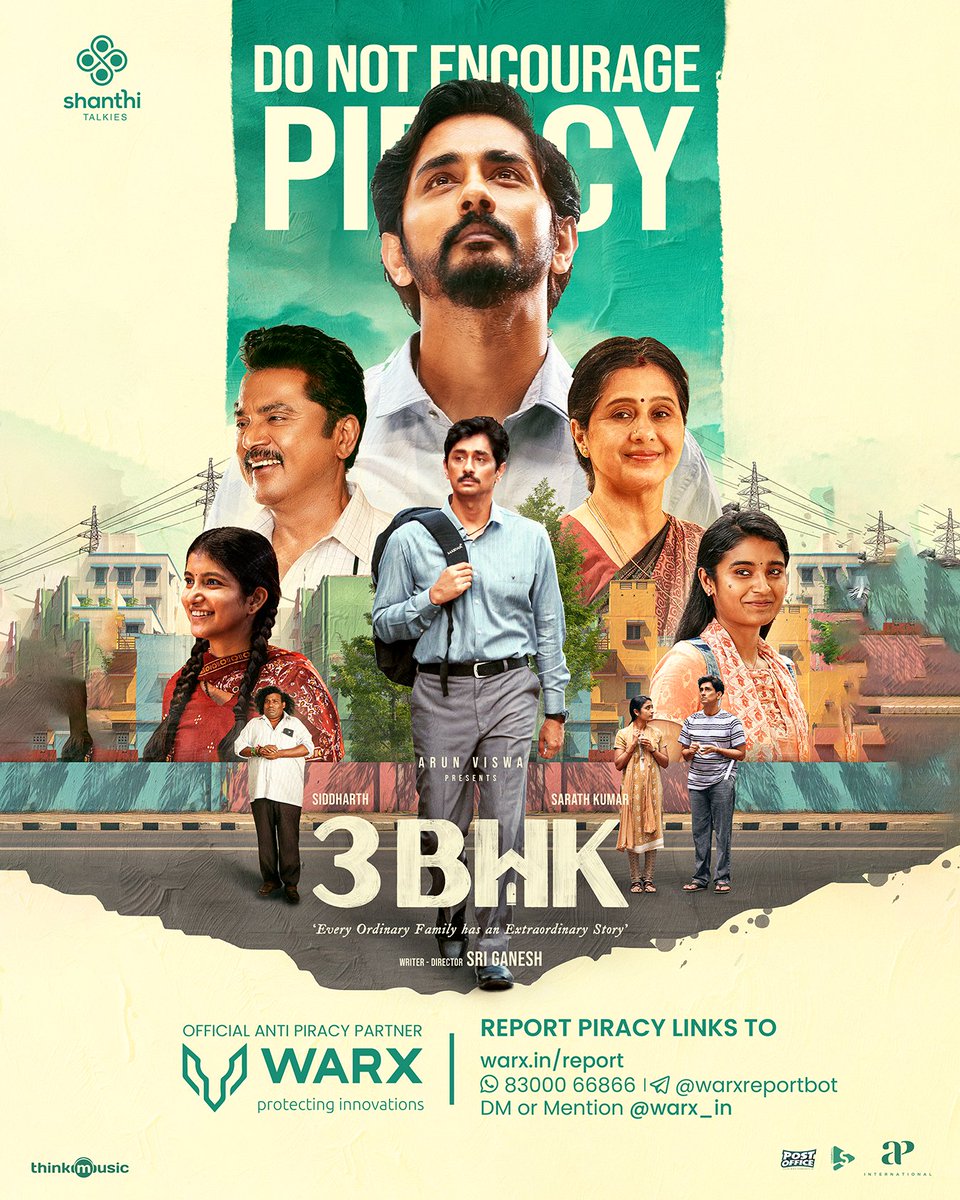 🏠 An ordinary family's extraordinary journey filled with dreams, struggles, and hope. Witness their heartfelt story only on the big screen in #3BHK ! 🎬❤️

Every step they take brings them closer to their dream. Don’t miss the joy, struggles, and surprises that make this film