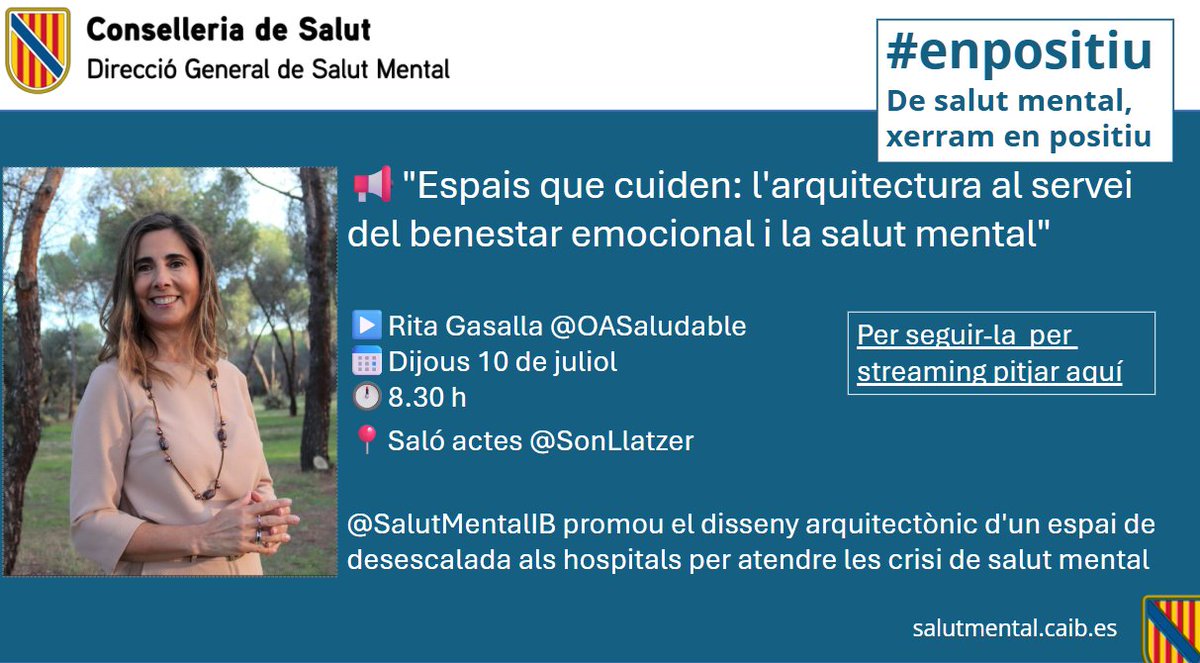 Salut Mental IB (@salutmentalib) on Twitter photo ▶️Continuam fent feina en dissenyar un espai desescalada que promogui entorns terapèutics més adaptats i humanitzats davant una crisi de salut mental a urgències hospitalàries
▶️Els espais arquitectònics són cabdals per  aconseguir millors resultats en satisfacció dels pacients ▶️Continuam fent feina en dissenyar un espai desescalada que promogui entorns terapèutics més adaptats i humanitzats davant una crisi de salut mental a urgències hospitalàries
▶️Els espais arquitectònics són cabdals per  aconseguir millors resultats en satisfacció dels pacients