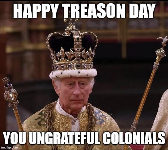 Puntoboy's tweet photo. #HappyTreasonDay to all my American friends. Hope you have a great day wishing you were part of the empire again. #MakeAmericaGreatBritianAgain #MAGBA. 😆🤣 https://t.co/DYMU3Ua6wV
