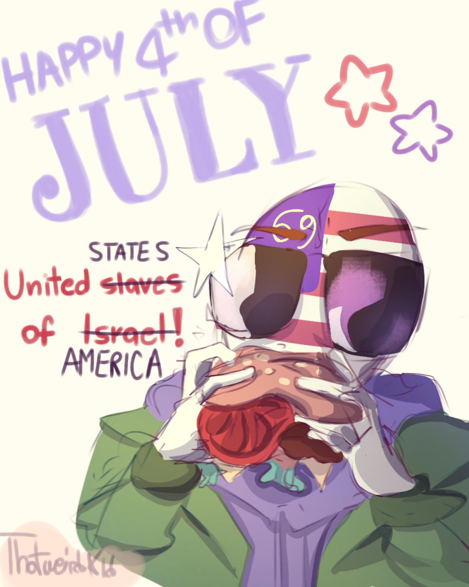 tweirdkiiy11d's tweet image. happy 4th of July my fellow americans #CountryHumans #4thofJuly