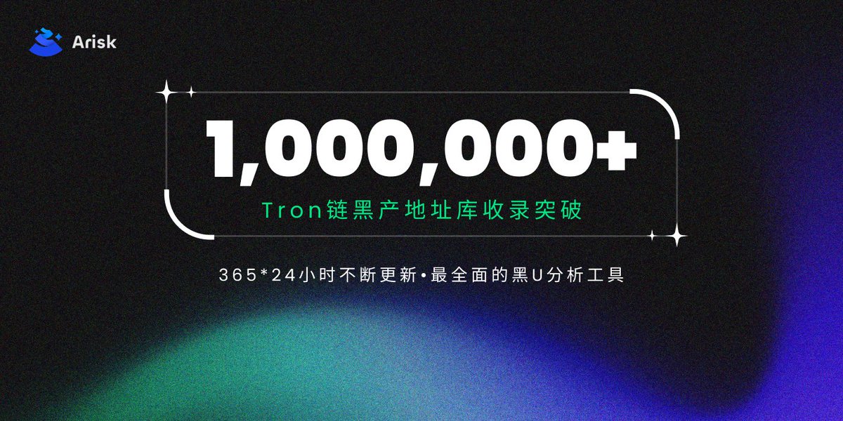 Arisk_io's tweet photo. 🚨 Arisk Tron 链黑产地址库突破 1,000,000!
包括:
诈骗地址
洗钱地址
黑灰产上下游服务商地址
✅ 使用 arisk,提前识别风险,避免成为链上黑产的“中转站”。
📊 实时更新 + API 接入 + 风险评分系统
了解更多 👉 https://t.co/1vjLS1WrE4
#arisk #USDT #TRON #黑U #链上安全 #区块链反诈 https://t.co/5OwNi8VIIV