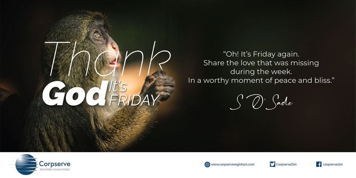 #CorpserveZim wishes you all a pleasant weekend!