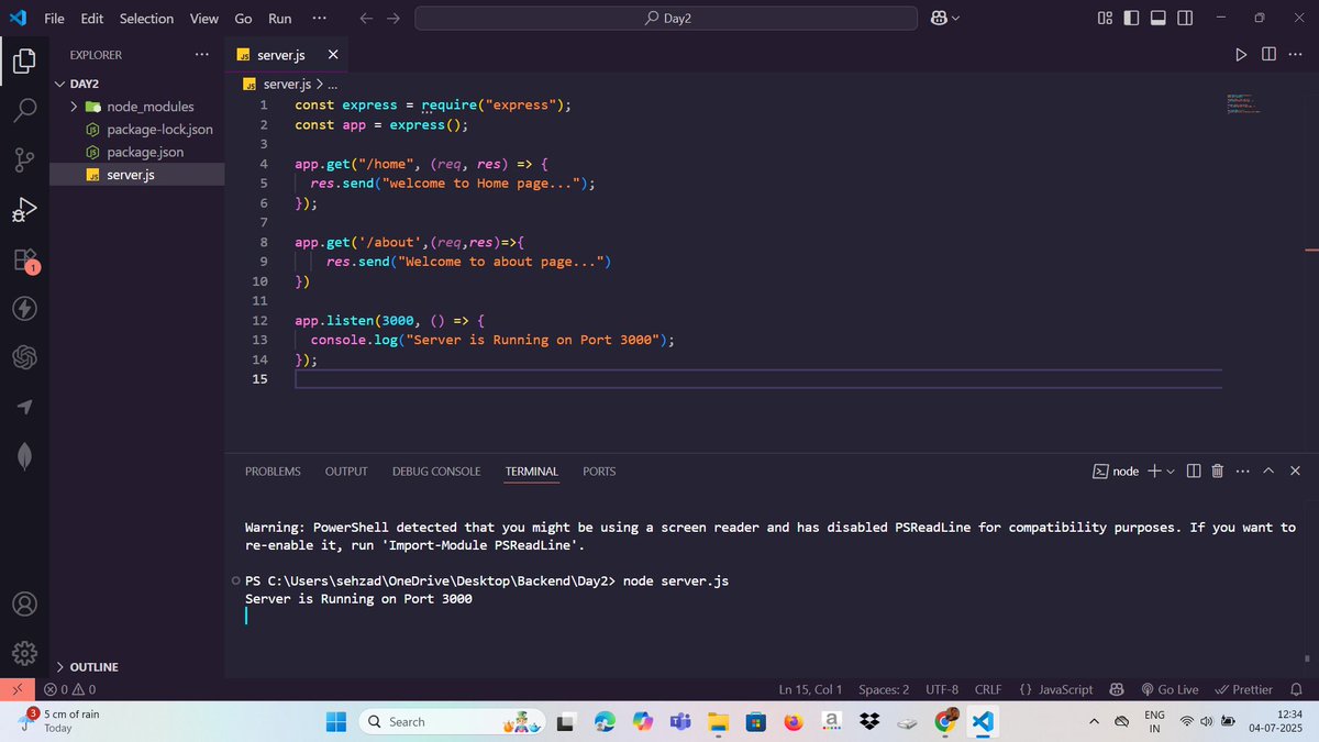 ansari_sehzad87's tweet image. Backend Journey – Day 2

🔹 Why Express over HTTP module
🔹 Created server with Express.js
🔹 Used npm init -y to start a Node app
🔹 Understood req &amp;amp; res
🔹 Learned what APIs &amp;amp; REST APIs are
Loving the learning process! 🔥
#Nodejs #Expressjs #BackendDev

 @ankurdotio