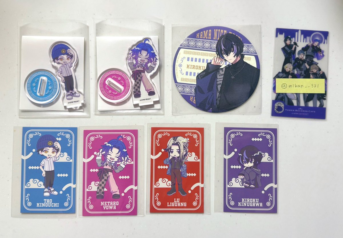 mikan__321's tweet photo. 【交換】18TRIP エイトリ ラー博 ラーメン博物館 アクスタ アクリルぷちスタンド コースター 特典

<譲>
画像参照
礼光、季肋、太緒、子タろ

<求>
アクスタ：琉衣＞凪、あく太、糖衣
コースター：琉衣
特典：凪、あく太

郵送にて交換希望です。
検索からもお気軽にお声がけください。 https://t.co/9xPE9E3m1L