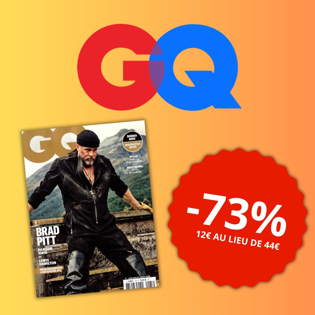 L'abonnement à GQ magazine en promo à seulement 11,95€ au lieu de 44€ 🔥 Toutes les infos ici : argentdubeurre.com/bons-plans/cul…

#BonPlan #Promo #promotions #MAGAZINE