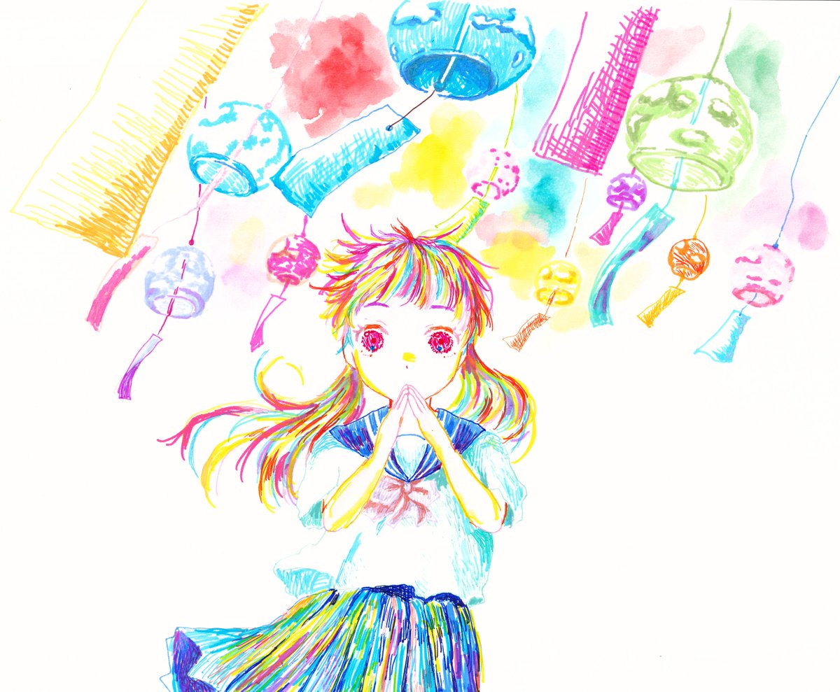 風鈴
#イラスト #創作 #アナログイラスト