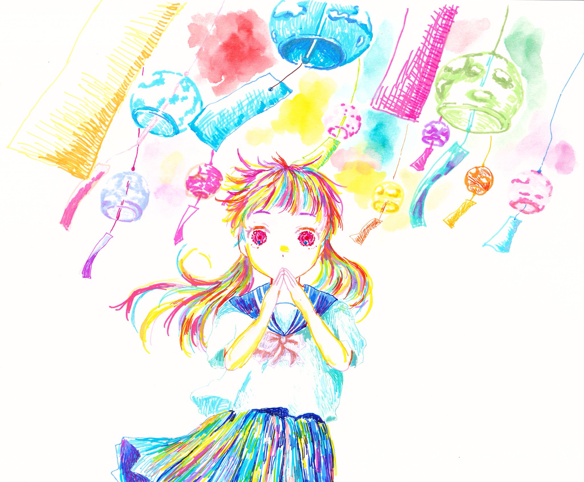 オリジナル手描きアナログイラスト 12 手描き アナログ イラスト オリジナル 男の子