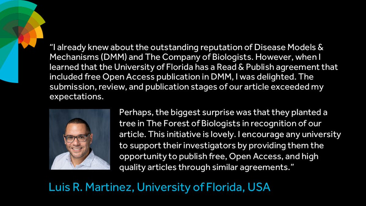 The Company of Biologists (@co_biologists) on Twitter photo Thanks Luis R. Martinez <a href="/L_R_Martinez/">Luis R. Martinez</a> for sharing your experience of fee-free #OApublishing <a href="/DMM_Journal/">DMM Journal</a> via our #ReadAndPublish agreement with University of Florida <a href="/UF/">FLORIDA</a> <a href="/uflib/">UF Libraries</a>
Read Luis’s paper bit.ly/4leCJb8
Is your institution participating? bit.ly/3O7BxGi Thanks Luis R. Martinez <a href="/L_R_Martinez/">Luis R. Martinez</a> for sharing your experience of fee-free #OApublishing <a href="/DMM_Journal/">DMM Journal</a> via our #ReadAndPublish agreement with University of Florida <a href="/UF/">FLORIDA</a> <a href="/uflib/">UF Libraries</a>
Read Luis’s paper bit.ly/4leCJb8
Is your institution participating? bit.ly/3O7BxGi